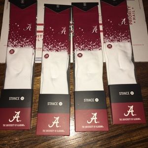 STANCE ALABAMA CRIMSON TIDE PENNANT NCAA VARSITY SOCKS LARGE 9-12 FOOTBALL NEW L
